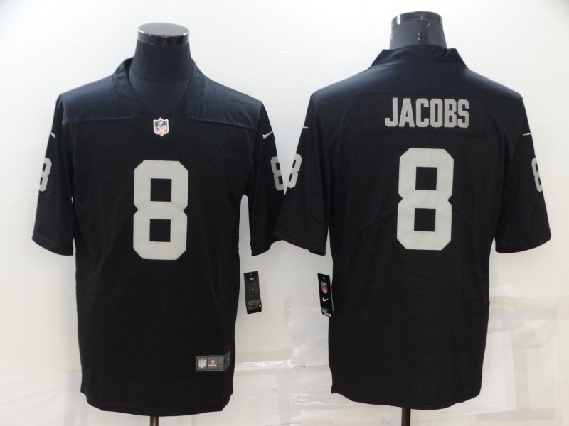 Men's Las Vegas Raiders Josh Jacobs #8 Black Jersey